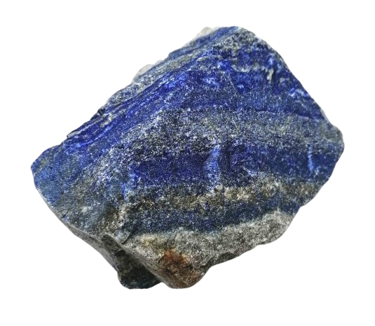 Lapis lazuli surový pruhovaný z Afghánistánu 323 g (7,5 cm) – výběrový kámen s pyritem
