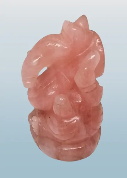 Ganesha z růženínu v exkluzivní kvalitě a barvě minerálu