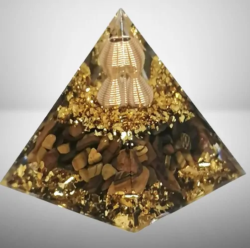Orgonitová pyramida - energetický generátor se spirálou života a tygřím okem