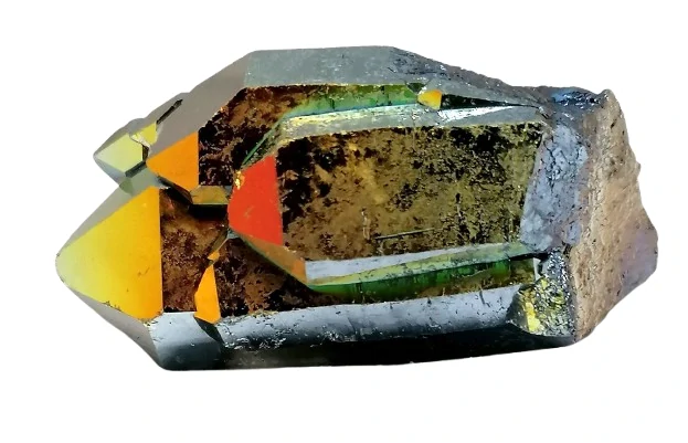 Křišťál galvanizovaný drůza 77 g – duhový andělský kámen energie a harmonie