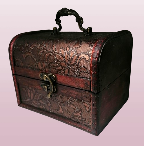 Dřevěná truhlička 14,5x11,5x11,5 cm