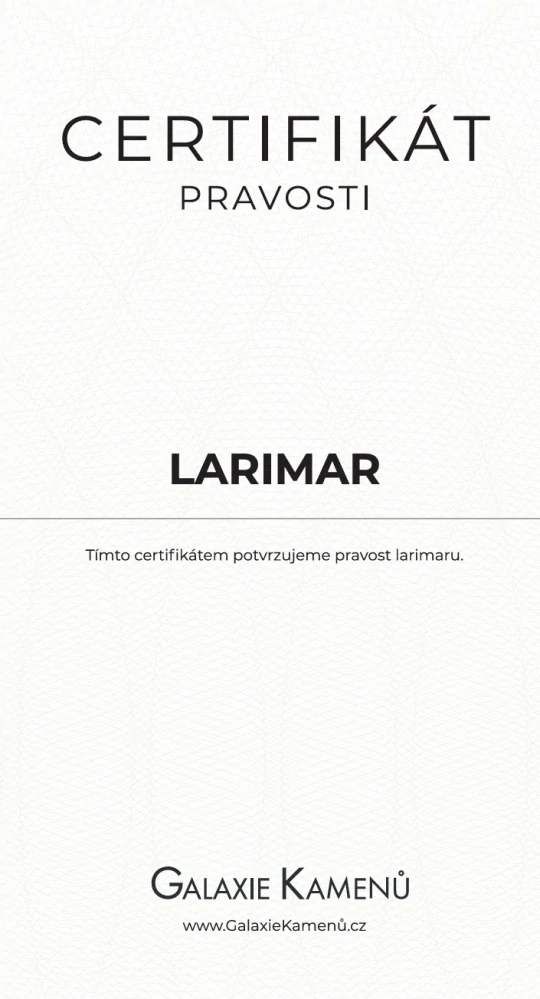 Larimar, přívěsek s chir. ocelí kapka 4 g