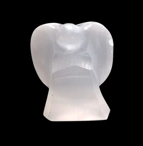 Vánočně balený selenitový anděl s kartičkou