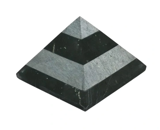 Šungitová pyramida ZEBRA - Novinka, 5 cm