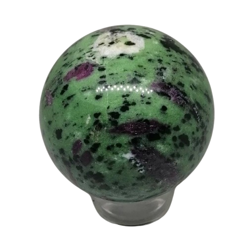 Rubín v zoisitu, exkluzivní koule 339 g,průměr 5,8 cm