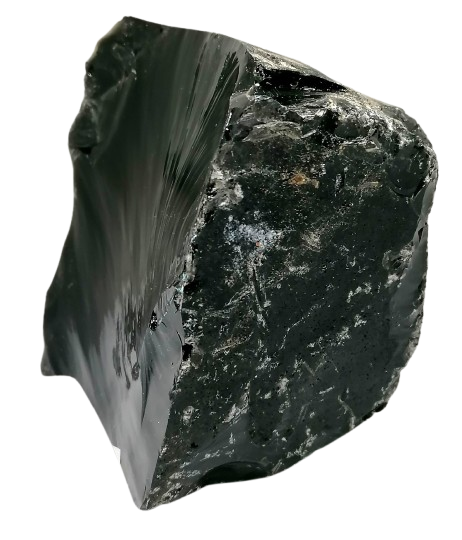 Obsidián kouřový, velký blok přírodní 1,05kg