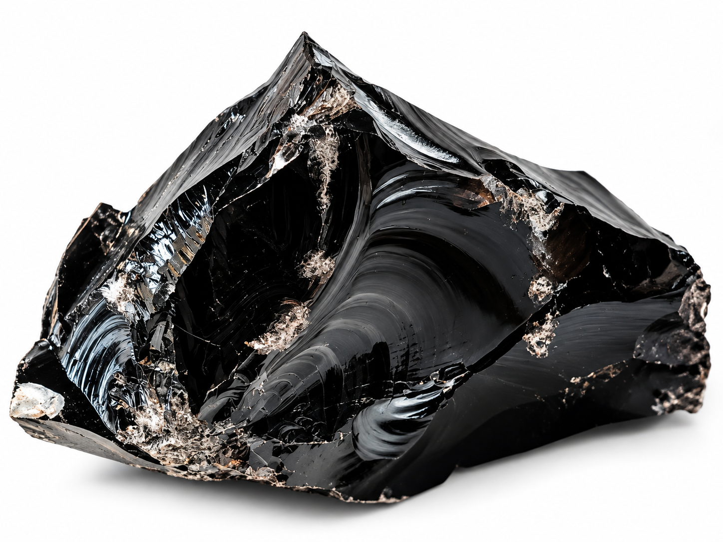 Obsidián kouřový, velký blok přírodní 1,35 kg