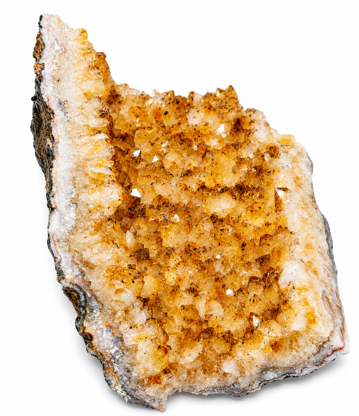Citrínová drůza s kousky hematitu, 2 kg | esoterika & feng shui