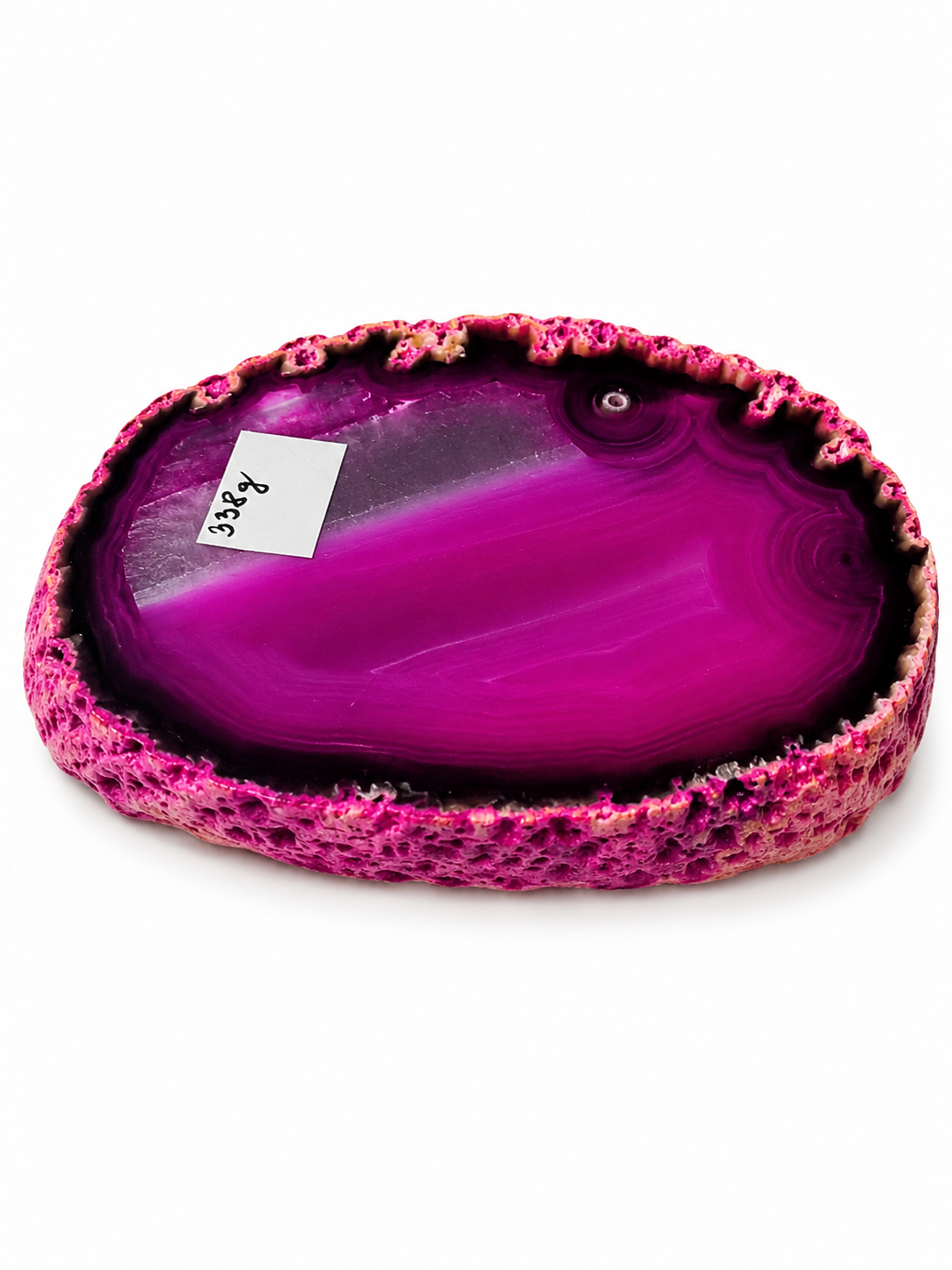 Růžový achátový plát exkluziv, 338 g