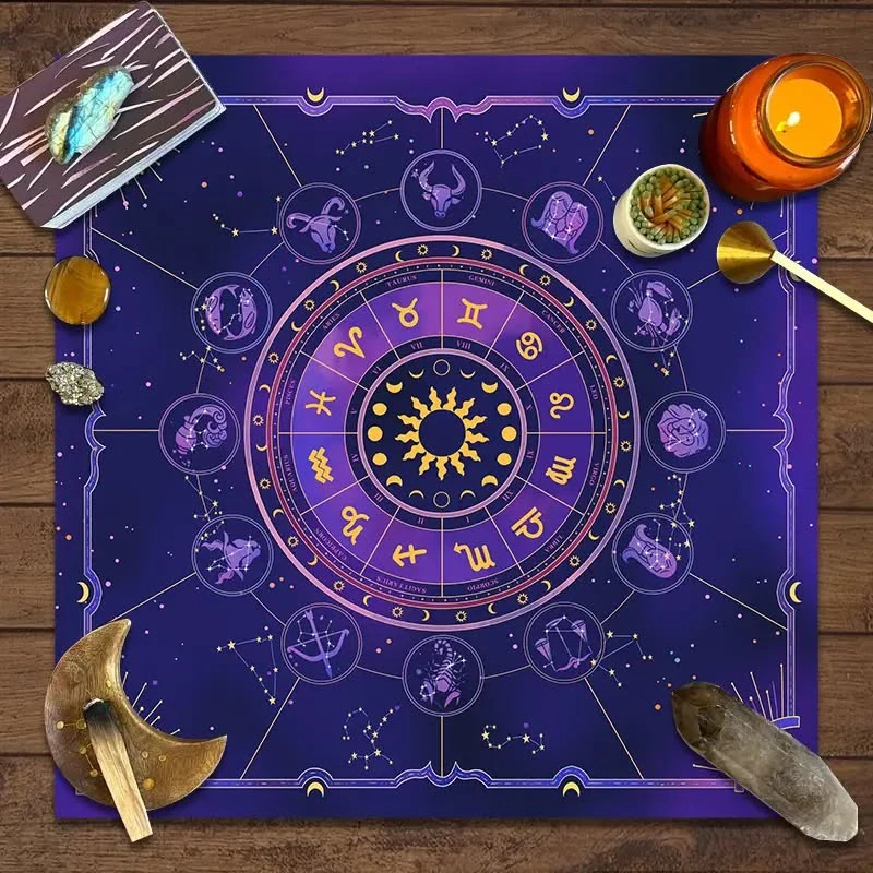 Esoterické oltářní plátno se Znamením /slunce/ barevné 50x50 cm