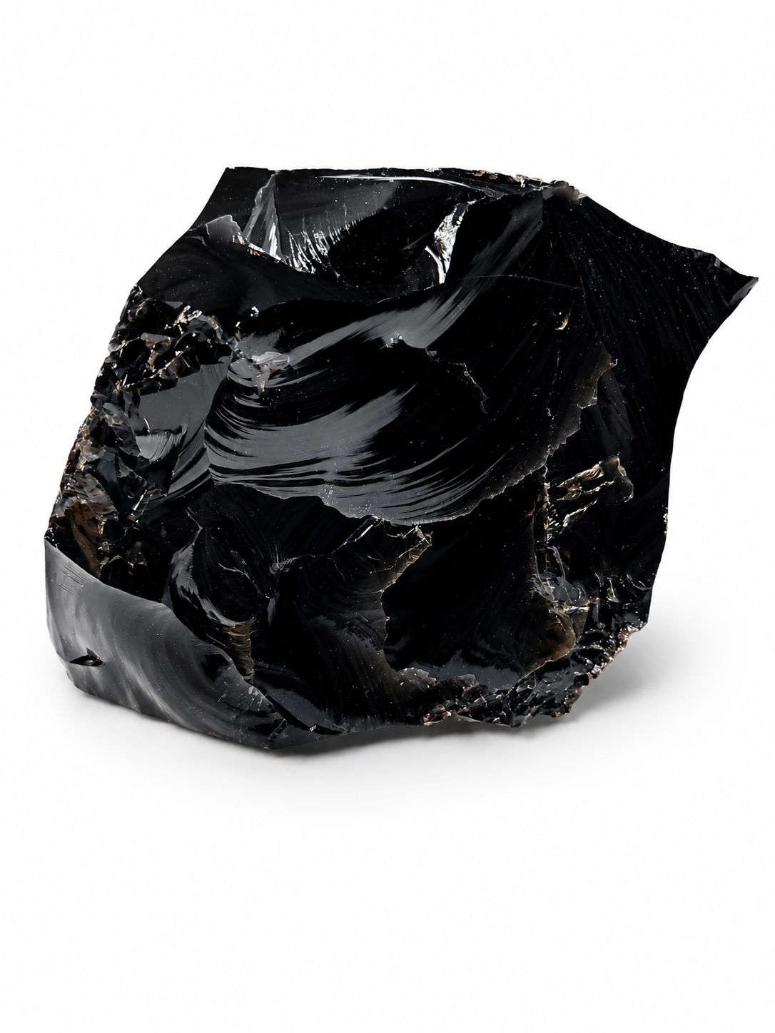 Černý obsidián – velký přírodní blok z Mexika | Ochranný kámen 1 kg