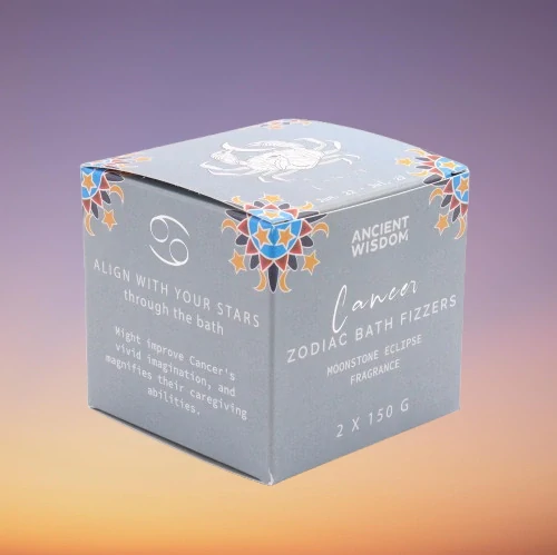 Šumivé bomby do koupele znamení Rak – Dárková sada s horoskopem