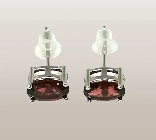 Citrínové oválné náušnice z oceli – fazetovaný brus 5×7 mm