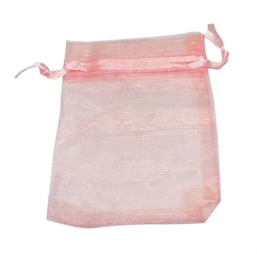 Dárkový látkový pytlíček lososový 9x7 cm