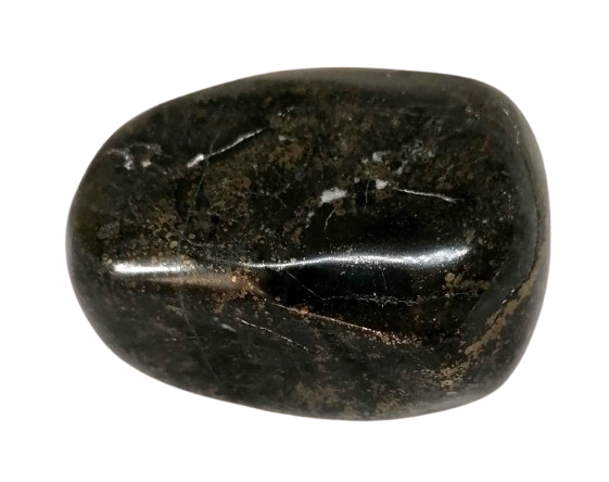 Pyrit v břidlici, obří kus tromlovaný, 400 g, Rusko