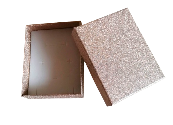 Dárkové krabičky zlaté, třpitivé (výhodné balení 9 × 7 cm)