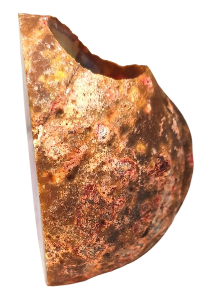 Achátový svícen na čajovou svíčku růžový