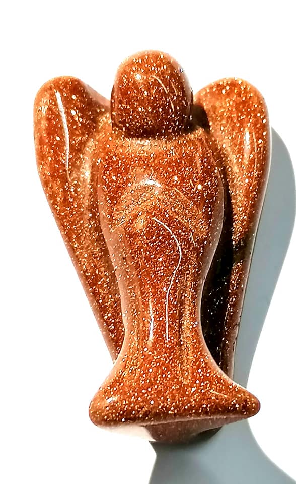 Anděl, avanturin zlatý, 4 cm