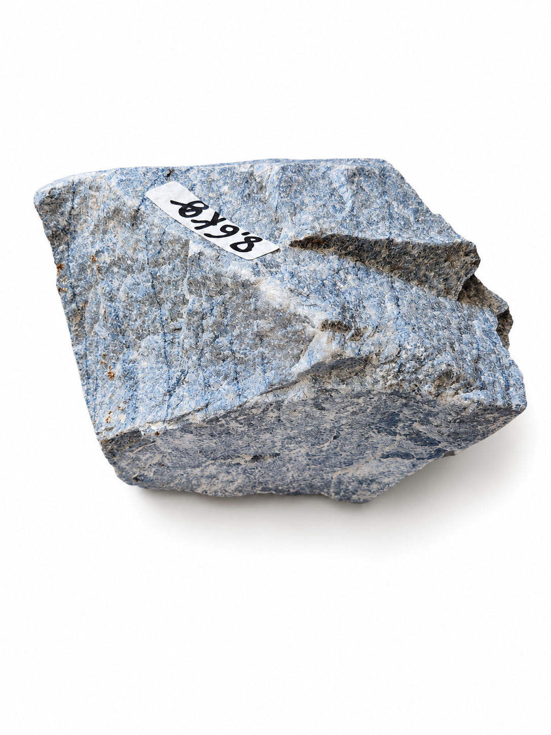Modrý křemen surový obří blok 8,6 kg (25×20×15 cm) – kámen klidu z Brazílie