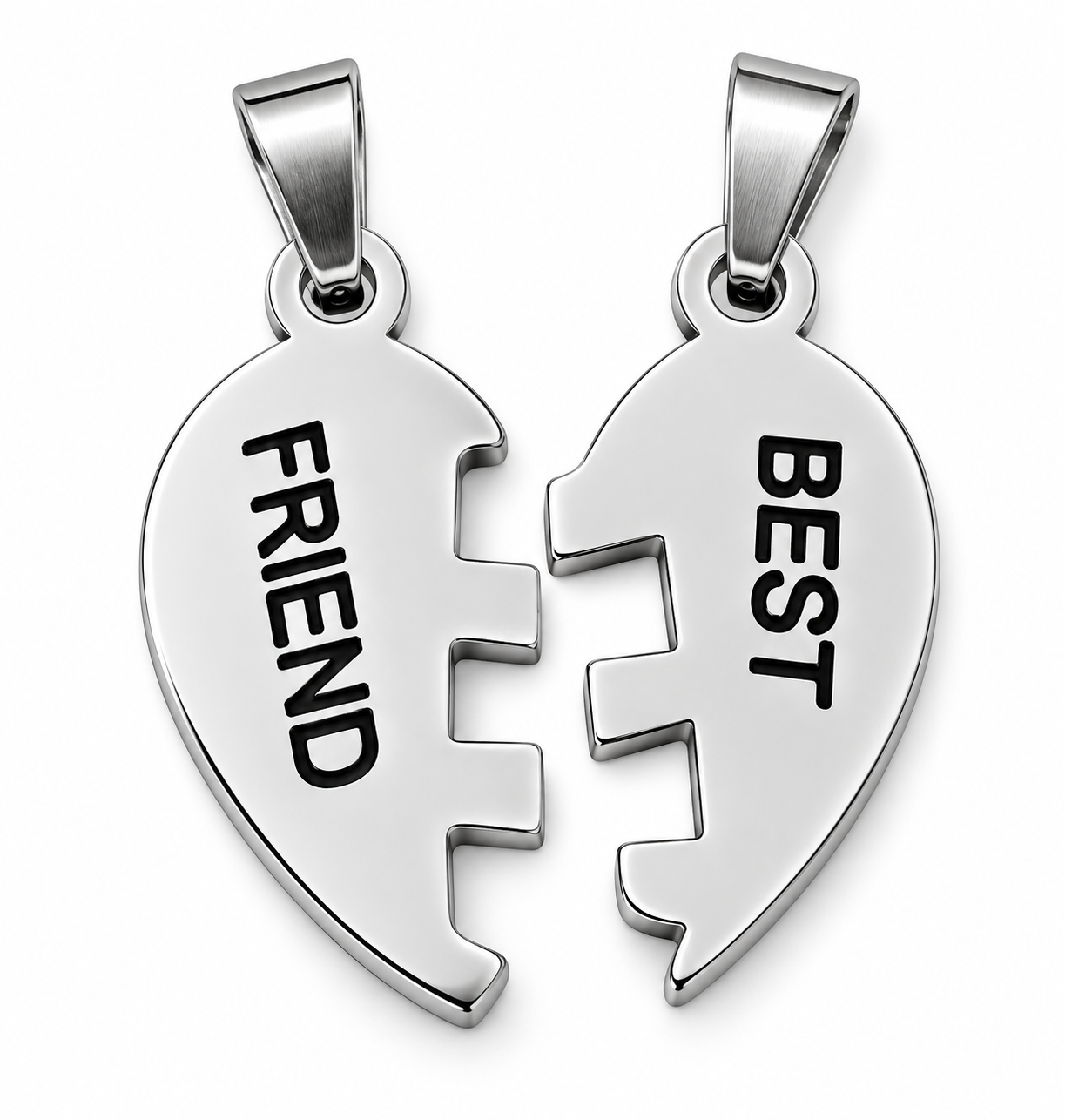 Přívěsek BEST FRIEND – srdce pro dva | chirurgická ocel