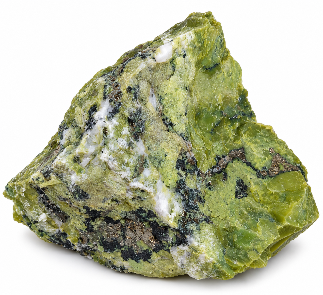 Serpentin s pyritem, exkluzivní kus – Peru | 1,4 kg