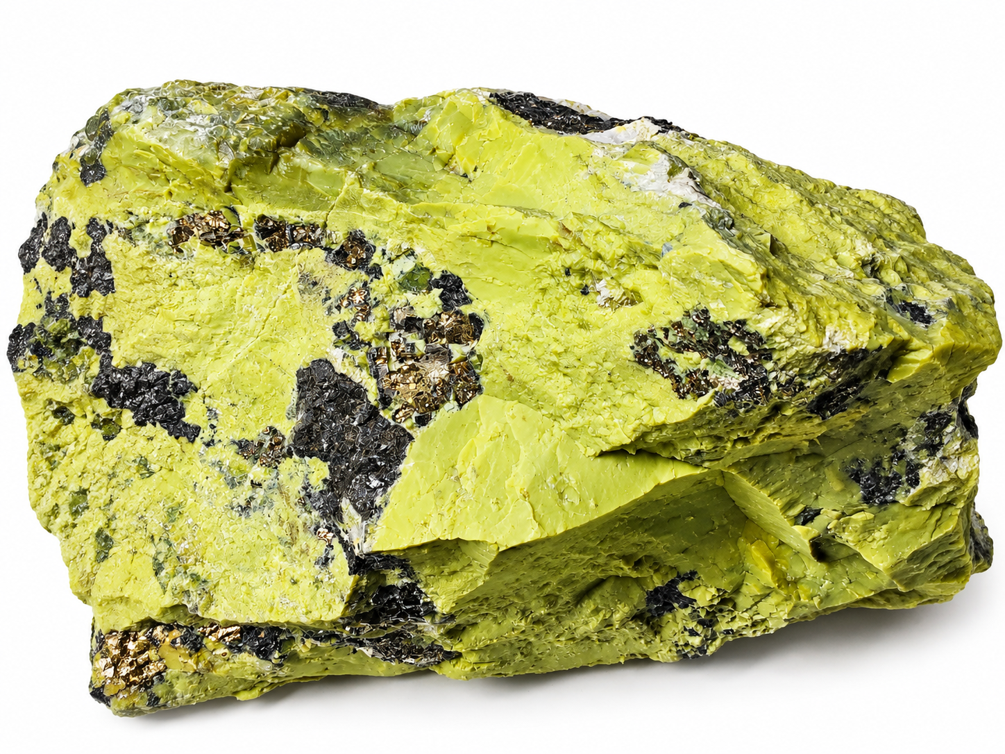 Serpentin s pyritem – surový minerál z Peru, 2,5 kg