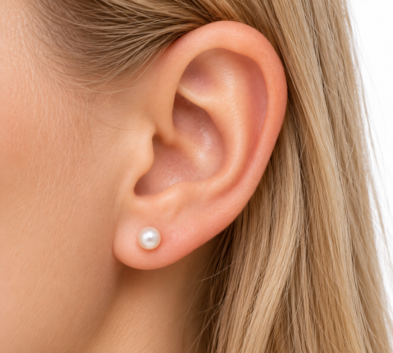 Říční perly náušnice puzeta 5 mm – bílé, elegantní a přírodní šperk