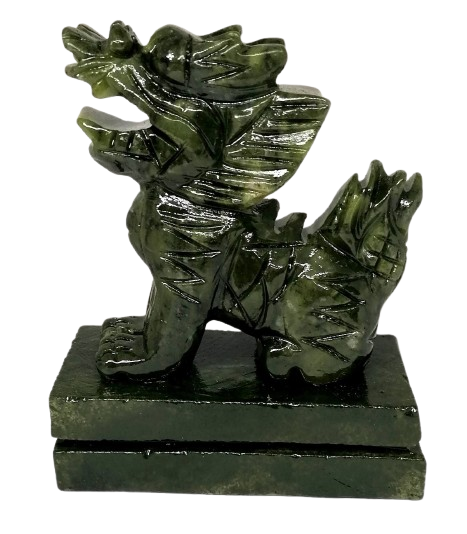 Čínský drak z nefritu 11x9x4,5 cm