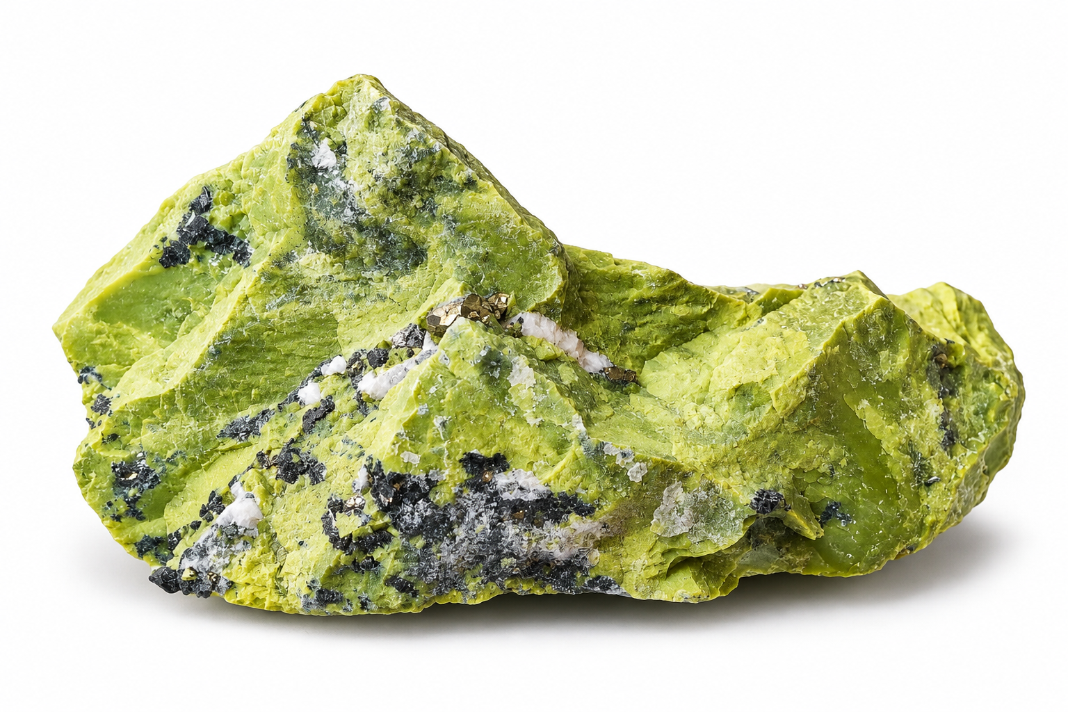 Serpentin s pyritem z Peru, 1,2 kg