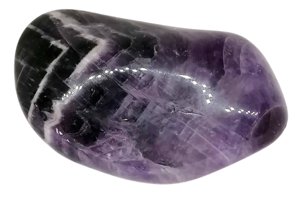 Ametyst chevron, obří hmatka jumbo 145 g