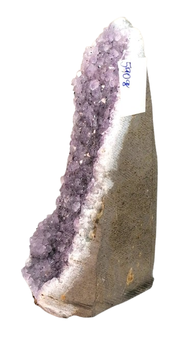 Dekorativní ametystová geoda 590 g – stabilní řezaná základna