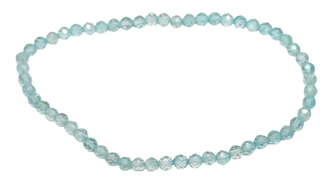 Luxusní náramek z modrého topazu 3 mm