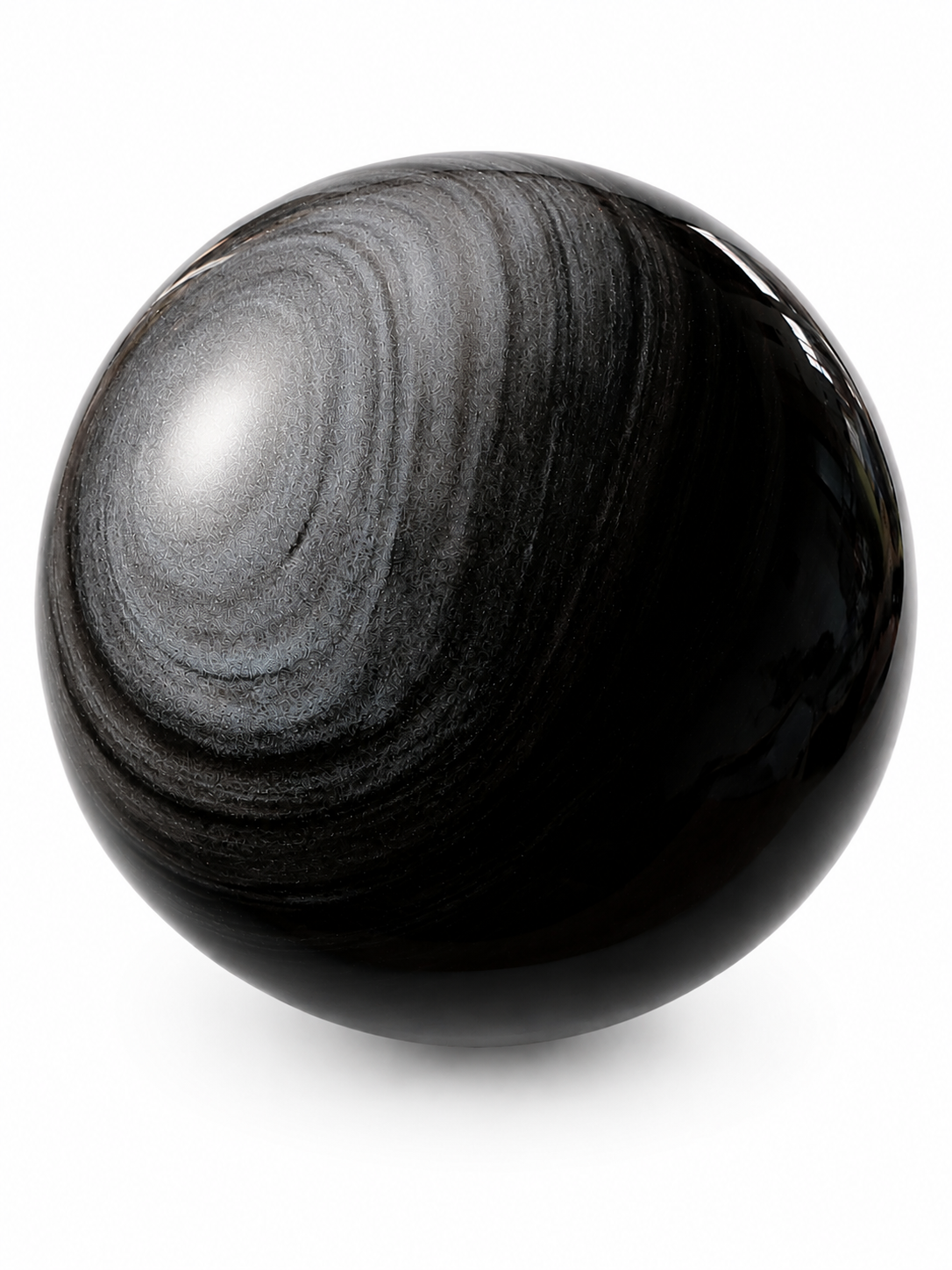 Obsidián stříbrný koule 14,3 cm, 4,04 kg
