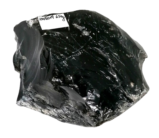 Obsidián kouřový 650 g –  přírodní blok