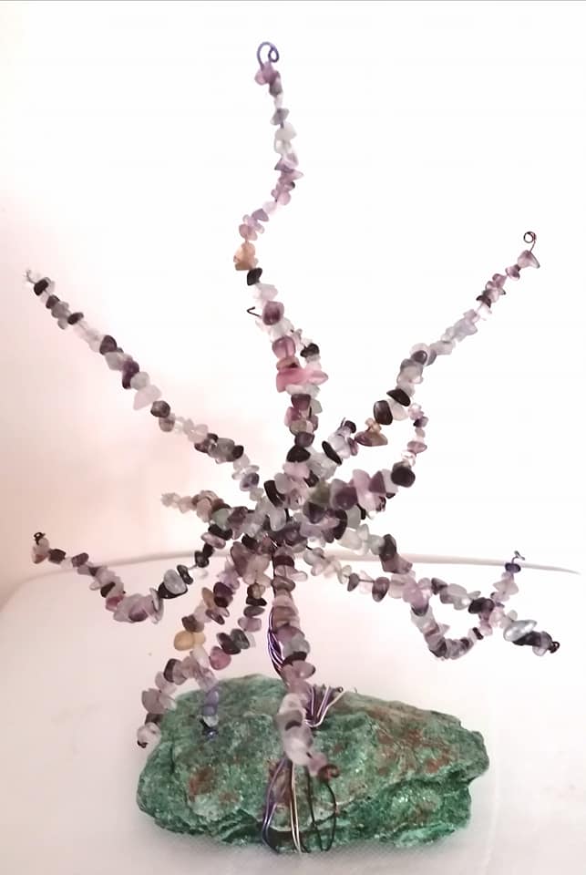 Fluoritový strom života, exkluzivní 27 cm,ručně vyrobeno