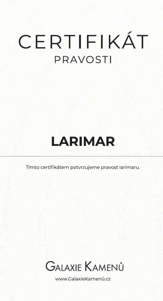 Larimar pravý větší v AA kvalitě, 1 ks