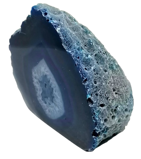 Achátová peckamodrá, s řezanou základnou, váha 207 g