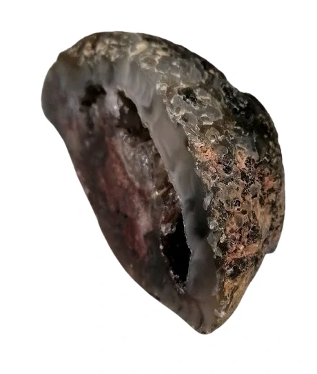 Achát peříčkový,exklusivní geoda, 140 g