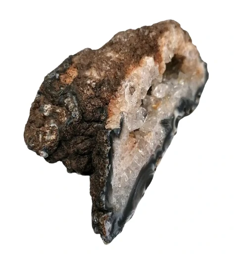 Achát peříčkový exklusivní geoda 120 g – přírodní minerál s léčebnými a esoterickými účinky