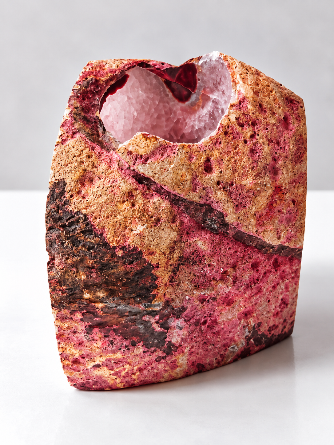 Achátový svícen na čajovou svíčku 730g, 8,5x9x7 cm