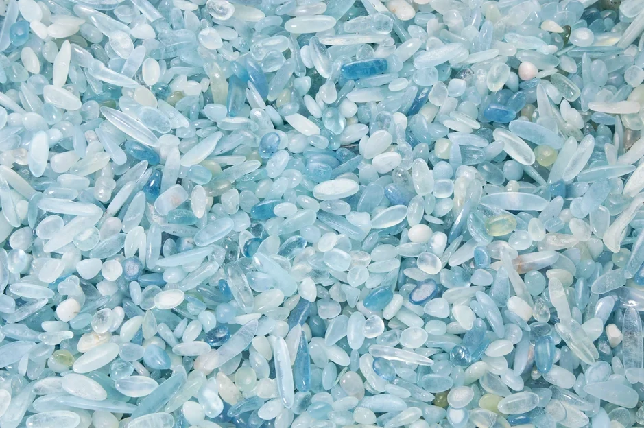 Akvamarín AA – sekané kamínky (chips), 100 g, velikost 6–10 mm | Kámen klidu, očisty a komunikace