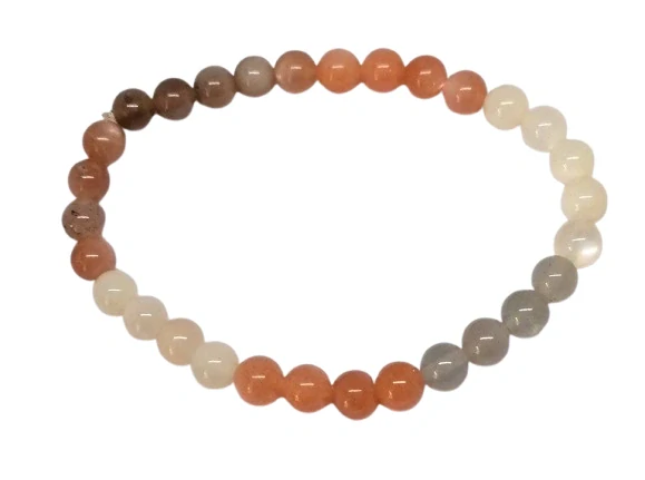 Měsíční kámen náramek – přírodní kameny 6 mm, AA kvalita