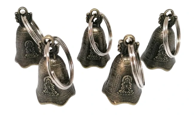 Zvonek štestí malý mosazný, 4 x 2,5 cm