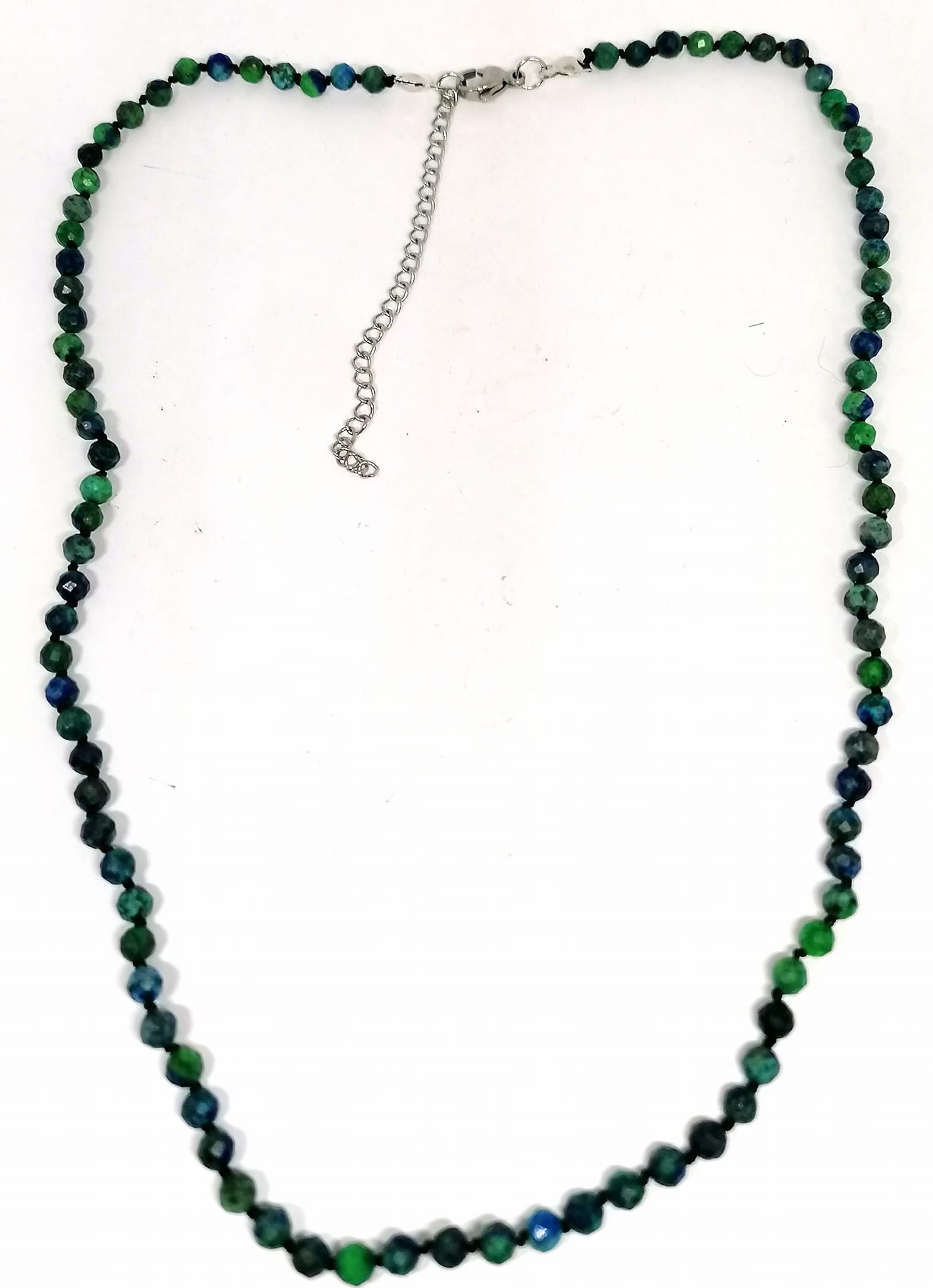 Azuritový náhrdelník fasetovaný,4mm