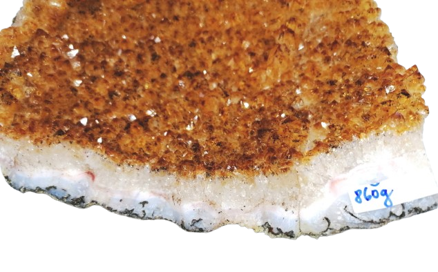 Citrínová drůza 860 g – krystal radosti, hojnosti a vnitřní síly z Brazílie