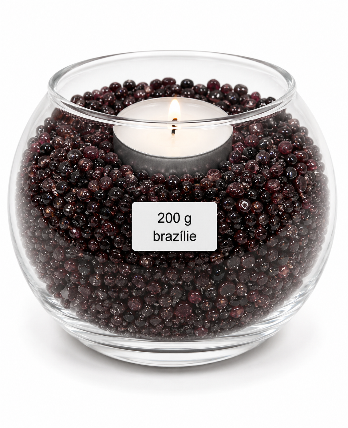 Granát /almandin/ tromlovaný chips 1-4 mm, balení 200 g
