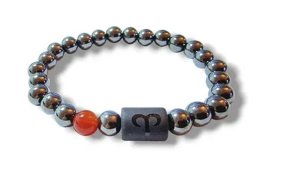 Hematitový náramek znamení zvěrokruhu Skopec s kartičkou