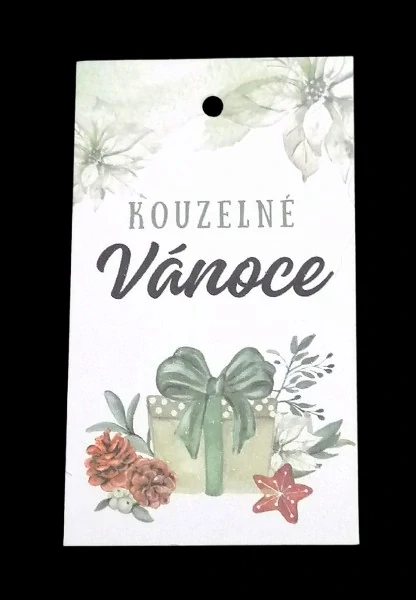 Vánočně balený selenitový anděl s kartičkou