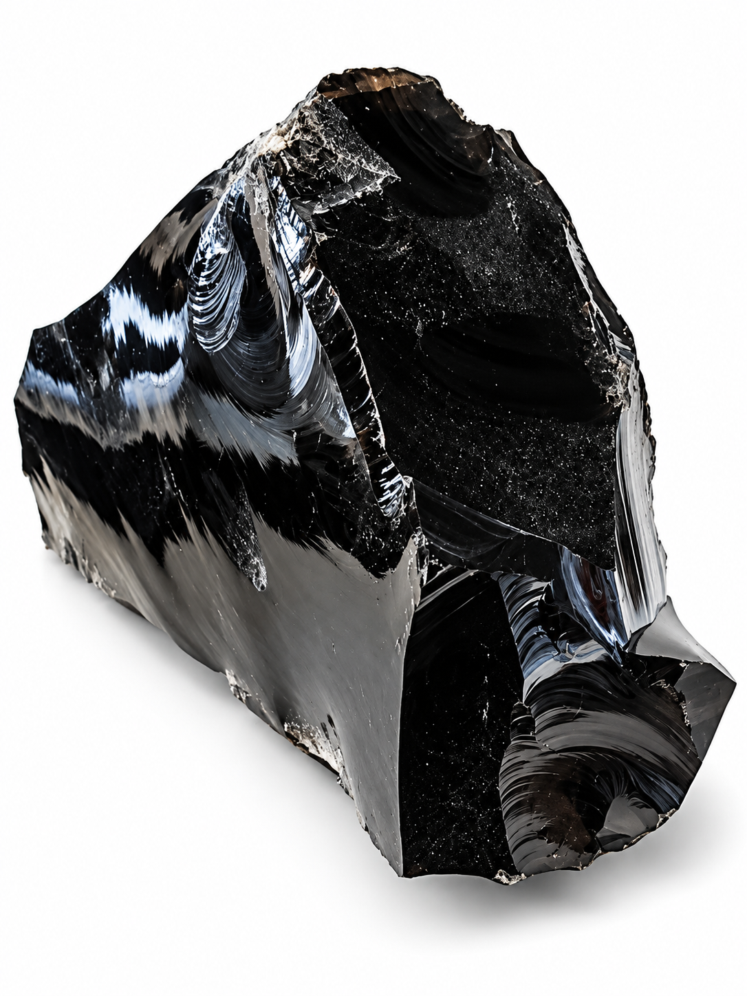 Obsidián kouřový, velký blok přírodní 1,35 kg