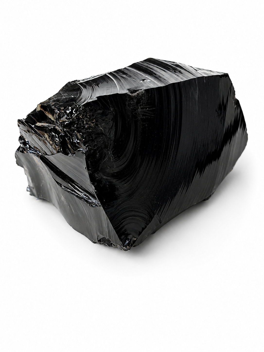 Černý obsidián – velký přírodní blok z Mexika | Ochranný kámen 1 kg